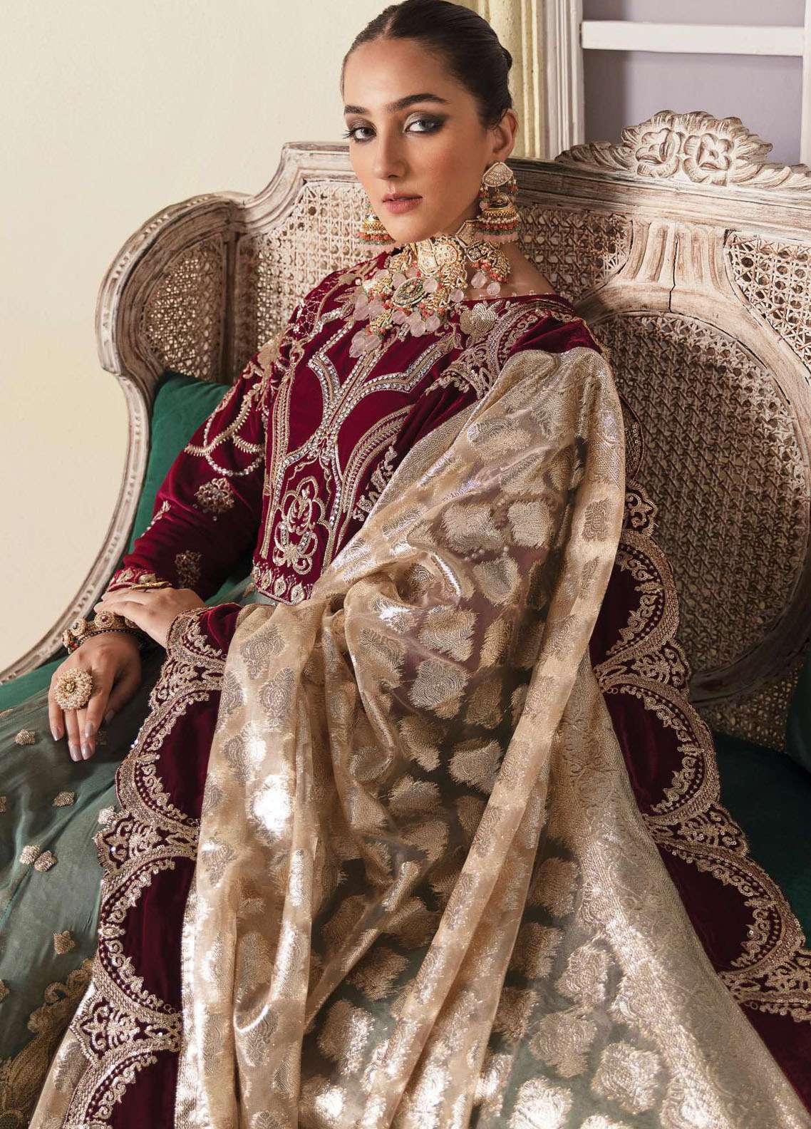 IMROZIA Premium Embroidered Velvet Collection 2021